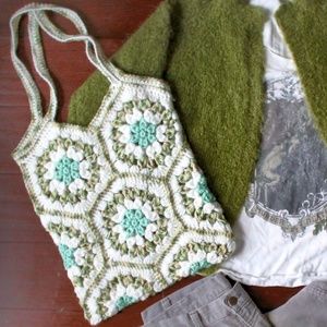 Granny Hexagon Crochet Market Bag